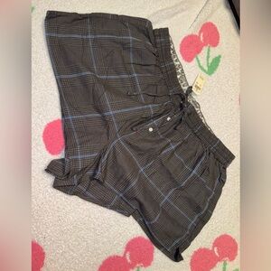 Aerie Charcoal Plaid Women's Shorts